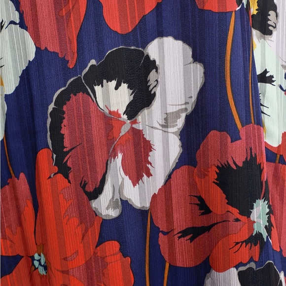 NWOT LULUS All About Love Royal Blue Floral Print Midi Dress - Picture 2 of 4